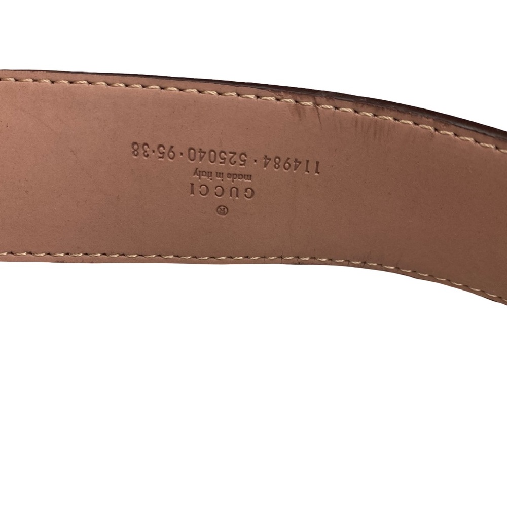 Gucci Beige and Gold Signature Belt - Picture 7 of 9